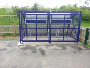 10 Cycle Shelter with Sliding Gates